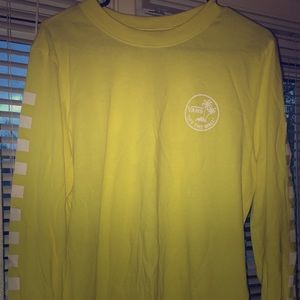 Yellow and White checkerboard Vans skate shirt